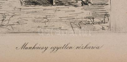 Munkácsy Mihály (1844-1900): Konyhában. Munkácsy egyetlen rézkarcának eredeti dúcról készült lenyoma...