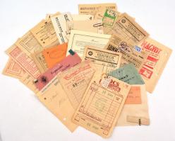 Vegyes nyugta tétel (Magyar Turista Szövetség, Plascsevics János asztalos, Fehér József Töltőtollüze...