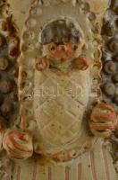 Kiss Roóz Ilona (1920-2010): Anya és gyermeke. Mázas kerámia szobor, jelzett, kis lepattanásokkal a ...