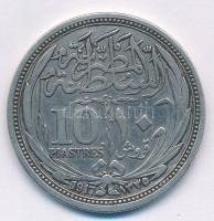 Egyiptom 1917. 10p Ag T:2 ph. Egypt 1917. 10 Piastres Ag C:XF edge error Krause KM#319