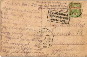 1915 Jested, Jeschken; castle + "TOVÁBBÍTHATÓ"