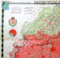 1928 Magyarország néprajzi térképe, tervezte: Dr. Kogutowicz Károly, kiadja: M Kir. Állami Térképész...