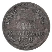 1870GYF 10kr Ag "Váltó Pénz" T:3