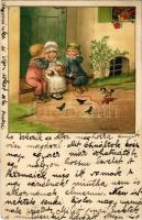 1927 Children art postcard. A.R. Nr. 1321. s: Pauli Ebner (EK)