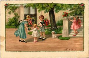 1934 Children art postcard. A.G.B. No. 3158. s: Pauli Ebner (EK)