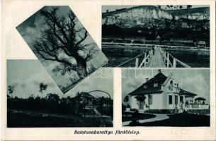 1934 Balatonakarattya-fürdőtelep, Rákóczi fa, part, stég, Cica nyaraló (EK)