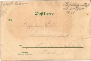 1903 Romantic couple in winter. V.W. Nr. 4013. litho s: Mailick (b)