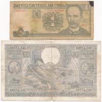 Vegyes 4db-os külföldi bankjegy tétel, benne Észak-Korea 1978. 1W, Thaiföld 2003. 20B emlékkiadás, K...