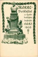 1905 Morre Volksfest zu Gunsten des Denkmalfonds. Industriehalle Graz / Monument funding festival's advertising postcard. Lith. Oscar Rohr