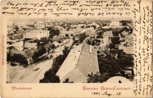 1901 Békéscsaba, Békés-Csaba; madártávlat. Corvina könyvkereskedés kiadása