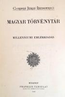 Corpus Juris Hungarici. Magyar Törvénytár Milleniumi emlékkiadás. 13 kötet a sorozatból: Werbőczy Is...