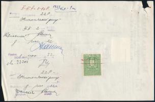 1928 Bp. VIII., Misura Mihály kocsigyáros díszes fejléces számlája okmánybélyeggel