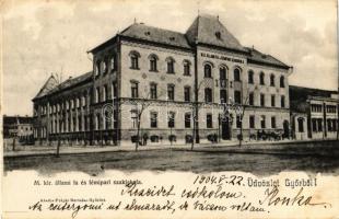 1904 Győr, M. kir. állami fa és fémipari szakiskola. Polgár Bertalan kiadása (EK)