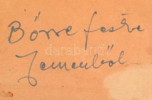 Ismeretlen jelzéssel: Frigyláda hordozói. Festett bőrkép, hátoldalán feliratozva (Bőrre festve Jemen...