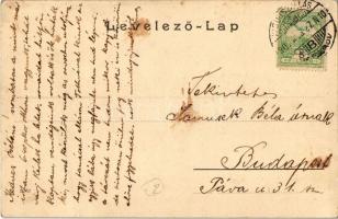 1907 Hortobágy, számadó csikós a tanya előtt