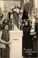 1948 Mátra, Hatvani hívek áldozata szobor a csodaforrásnál, Klára asszony. Sztanek Ede photo