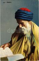 Rabbin / Rabbi reading. Lehnert & Landrock. No. 692. phot. Tunis. Judaica