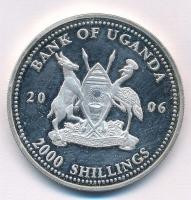 Uganda 2006. 2000Sh Ag "A labdarúgás halhatatlanjainak csarnoka - Magyarország 1950-es évek / P...