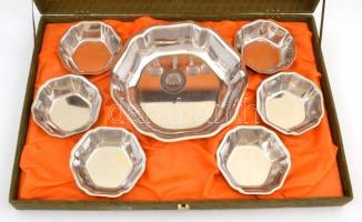 Fém kompótos készlet 6 személyes, díszdobozban
