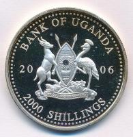 Uganda 2006. 2000Sh Ag "A labdarúgás halhatatlanjainak csarnoka - Anglia 2000-es évek / David B...