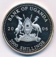 Uganda 2006. 2000Sh Ag "A labdarúgás halhatatlanjainak csarnoka - Olaszország 1990-es évek / Fr...