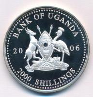 Uganda 2006. 2000Sh Ag "A labdarúgás halhatatlanjainak csarnoka - Franciaország 1980-as évek / ...