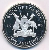 Uganda 2006. 2000Sh Ag "A labdarúgás halhatatlanjainak csarnoka - Olaszország 1990-es évek / Ro...