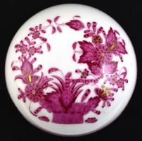 Herendi indiai kosár mintás bonbonniere Kézzel festett, jelzett, hibátlan. d: 7 cm