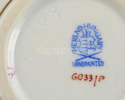 Herendi indiai kosár mintás bonbonniere Kézzel festett, jelzett, hibátlan. d: 7 cm