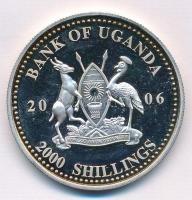 Uganda 2006. 2000Sh Ag "A labdarúgás halhatatlanjainak csarnoka - Németország 1980-as évek / An...