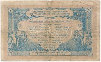 Franciaország / Valence és Drome Kereskedelmi Kamara 1915. 1Fr szükségpénz T:III 
France / Chambre ...