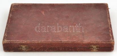 Alpakka süteményes készlet, 6+6 db, eredeti dobozában, jó állapotban