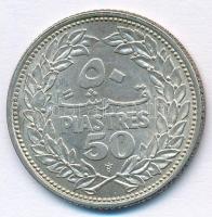 Libanon 1952. 50p Ag T:1- Lebanon 1952. 50 Piastres Ag C:AU Krause KM#17