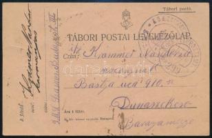 1917 Tábori posta levelezőlap / Field postcard S.M.S. SZAMOS