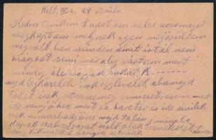 1917 Tábori posta levelezőlap / Field postcard "S.M.S. SZAMOS"