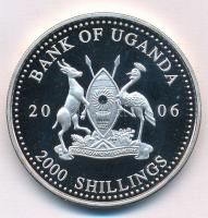 Uganda 2006. 2000Sh Ag "A labdarúgás halhatatlanjainak csarnoka - Olaszország 1960-as évek / Gi...