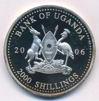 Uganda 2006. 2000Sh Ag "A labdarúgás halhatatlanjainak csarnoka - Brazília 1980-as évek / Zico&...
