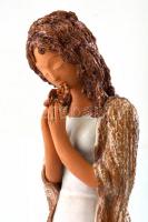 Berg kerámia női figura, mázas festett kerámia, jelzett, hibátlan, m:43 cm