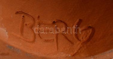 Berg kerámia női figura, mázas festett kerámia, jelzett, hibátlan, m:43 cm