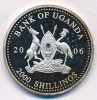 Uganda 2006. 2000Sh Ag "A labdarúgás halhatatlanjainak csarnoka - Hollandia 1970-es évek / Joha...