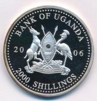 Uganda 2006. 2000Sh Ag "A labdarúgás halhatatlanjainak csarnoka - Hollandia 1990-es évek / Rona...