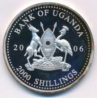 Uganda 2006. 2000Sh Ag "A labdarúgás halhatatlanjainak csarnoka - Anglia 1980-as évek / Gary Li...