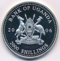Uganda 2006. 2000Sh Ag "A labdarúgás halhatatlanjainak csarnoka - Olaszország 2000-es évek / Fr...