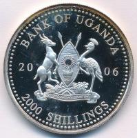 Uganda 2006. 2000Sh Ag "A labdarúgás halhatatlanjainak csarnoka - Franciaország 1990-es évek / ...