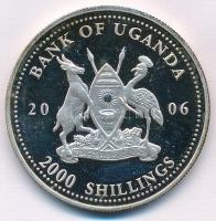 Uganda 2006. 2000Sh Ag "A labdarúgás halhatatlanjainak csarnoka - Németország 1970-es évek / Fr...