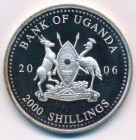 Uganda 2006. 2000Sh Ag "A labdarúgás halhatatlanjainak csarnoka - Belgium 1980-as évek / Eric G...
