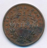 Brit-India / Kelet-Indiai Társaság 1853. 1/2p Cu T:1- patina British India / East India Company 1853. 1/2 Pice Cu C:AU patina Krause KM#464