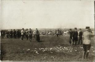 1911 Kiskunfélegyháza, Ferenc József hadgyakorlaton főtisztekkel / Franz Jospeh with his military officers. photo