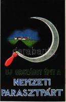 Új országot épít a Nemzeti Parasztpárt! Kiadja a Nemzeti Parasztpárt Hadifogolygondozó Osztálya / Hungarian National Peasant Party propaganda