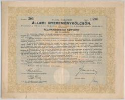 Budapest 1941. "4%-kal kamatozó állami nyereménykölcsön - államadóssági kötvény" 200P-ről ...